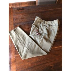 Abercrombie & Fitch olive green crop pant